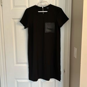Madewell Pleather Pocket Shift Dress